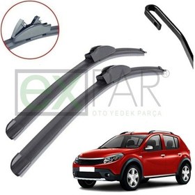 Resim Dacia Sandero Ön Cam Silecek Süpürgesi Takımı 2008 - 2012 Model Sandero Stepway Ön Silecek 