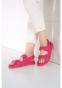 Resim ParkModa S372 Çift Tokalı Günlük (36-41) Kadın Sandalet Fuşya 