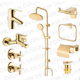 Resim özçakır New Gold 9 Lu Banyo Seti 