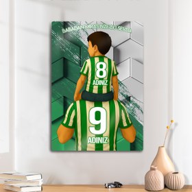 Resim Konyaspor Bursaspor Baba Oğul - Kişiselleştirilebilir Metal Tablo - L (30x40) / 1.50 mm / Mıknatıslı Kurulum 