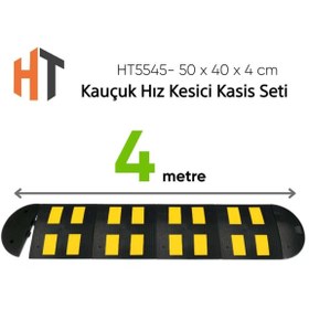 Resim Hayat Trafik Kauçuk Hız Kesici Kasis Seti 50 x 40 x 4 cm - EKO - 4 Metre 