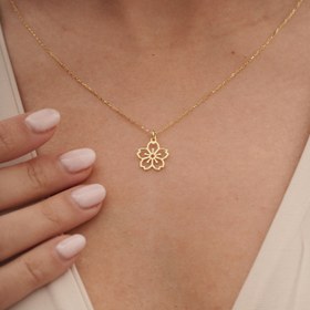 Resim Kiraz Çiçeği (Sakura) Kolye - SILVER 