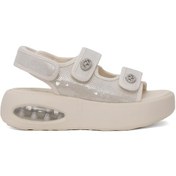 Resim Guja 25y418-2 Kadın Taşlı Düz Sandalet Bej Bej 