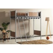 Resim ARGİMO Prizma Genç Çocuk Odası Metal Ranzalı Karyola 90x200 Gri 