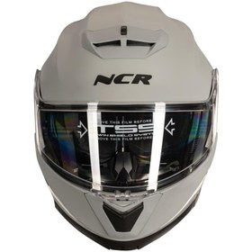 Resim NCR Stars Açık Nardo Gri Çene Açılır Motosiklet Kask ABS Plastik Malzeme ile ECE Belgeli 