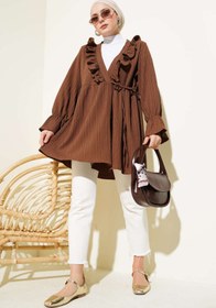 Resim VOLT CLOTHİNG Kadın Fırfırlı Bağlamalı Kimono 