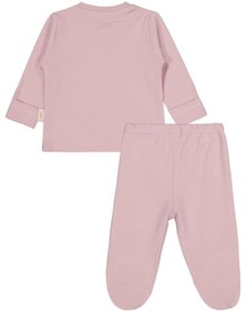 Resim Civil Baby Organik Pamuklu 0-6 Ay Bebe Pijama Takımı - Pembe 