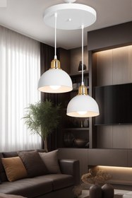 Resim Tuğbasan BELLA 2Lİ SARKIT BEYAZ YEMEK ODASI YATAK ODASI OTURMA ODASI SALON MUTFAK 