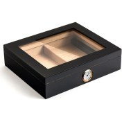 Resim Falconetti Siyah Camlı Kısa Humidor Puro Kutusu RC06SY 