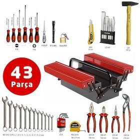 Resim Ceta Form A50M-43A25 Mekanikçi Metal Çantalı Alet Seti 43 Parça 