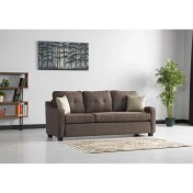 Resim Meşe Home Plus Kılıflı Torba Yaylı Keten Kumaş Fonksiyonel Üçlü Kanepe Koltuk Kanepe Kahve 
