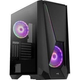 Resim Aerocool Vısor 2X14Cm Argb Fan Usb3.0 Pencerelı E-Atx Sıyah Kasa 