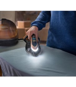 Resim Tefal Pro Express Vision 9 Bar Endüstriyel Güçte LED Işıklı Buhar Kazanlı Ütü - Akıllı Buhar Sensörü, Kireç Avcısı, Sessiz Çalışma ve Durilium Airglide Taban 