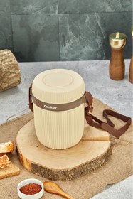 Resim Cooker Lüx 1,2 Litre Çelik Hazneli 3'lü Yemek Termosu 