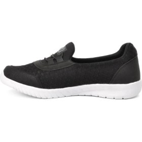 Resim Genel Markalar Black Sea 575 Siyah-beyaz Kadın Fileli Hafif Yazlık Spor Ayakkabı 