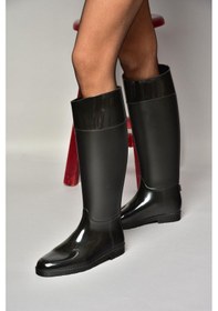 Resim Fox Shoes T858712109 Siyah Yağmur Çizmesi Siyah-Suni Deri 