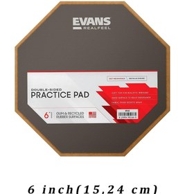 Resim Evans Rf6d Realfeel 6 İnç Çift Taraflı Davul Çalışma Pedi (profesyonel) | Bir Yüzeyi Yumuşak Kauçuk (rebound), Diğer Yüzeyi Sert Kauçuk (hız Ve Duyarlılık), Kompakt Tasarım 