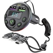 Resim 2pcs Bluetoot Fm Transmitter Fm Verici Dijital Göstergeli 36w Pd 