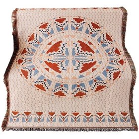 Resim Dolıty Bohemian Şal Battaniye Piknik Battaniyesi Dış Mekan Çok Renkli 