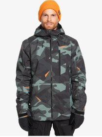 Resim Quiksilver Mission Printed Erkek Kayak/snowboard Mont-eqytj03479 Glw8/puzzle Camo Sea Spray Çok Renkli 
