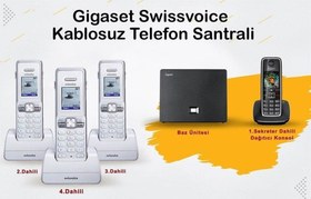 Resim C530 4 Dahili Swissvoice Telsiz Kablosuz Telefon Santrali Gigaset