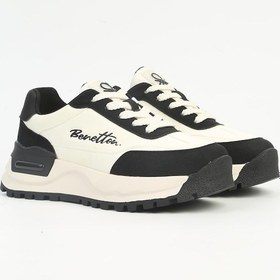 Resim United Colors Of Benetton Beyaz Siyah Kadın Spor Ayakkabı İthal Bnı-11235 001 