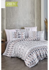 Resim Varol 250 Tc Bambu Karışımlı Pamuk Saten Nevresim Takımı Tek Kişilik - Corso Çok Renkli 