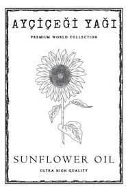 Resim EA Home Concept Zeytinyağı ve Ayçiçek Yağı Etiketi 2 Adet Yağdanlık Etiketi 7x10 cm Seçenekli 