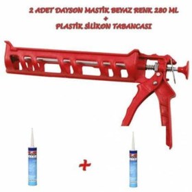 Resim Dayson 2 Adet 280 Ml Beyaz Renk Mastik + Silikon Tabancası 