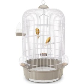 Resim Imac Luna Yuvarlak Kuş Kafesi Bej/beyaz 40x70,5cm 