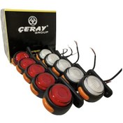 Resim Ahmet Otomotiv 10 Adet Neon Mini Takoz Kırmızı-beyaz 12v-24v 