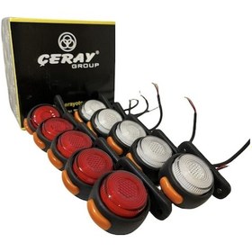 Resim Ahmet Otomotiv 10 Adet Neon Mini Takoz Kırmızı-beyaz 12v-24v 