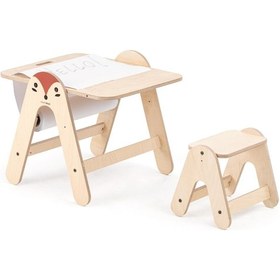 Resim Massam Tilki Figürlü Aktivite Masası Ahşap 