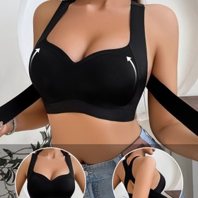 Resim Kadınlar İçin İlkbahar ve Yaz Güzel Sırt Kesişen Askılı İç Çamaşırı, İpli Push Up Spor Sütyeni, Ağrısız Destekli Dolgulu, Şık Lingerie, Arka Dizayn, Rahat Giyim 