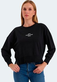 Resim VITAL Oversize Kadın Sweatshirt Siyah 