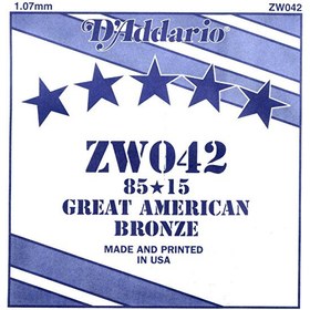 Resim D'Addario ZW042 Tek Akustik Gitar Teli (42) 