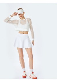 Resim Koton Yüksek Bel Slim Fit Şortlu Tenis Eteği Beyaz 5sak40026nk Beyaz 