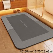 Resim Süper Emici Banyo Paspası - Hızlı Kuruyan, Kaymaz Su Emici Yer Paspası, Yumuşak ve Konforlu, Banyo, Duş, Çamaşır Odası, Yatak Odası, Oturma Odası, Kapı Paspası ve Mutfak Paspası için Uygundur. 