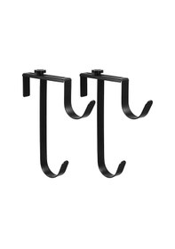 Resim Suofeng Ayarlanabilir Havuz Askı Kancası - 20-115mm Çit Ve Duvar İçin 2'li Set, Siyah Çelik Yapı 