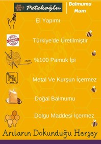 Resim Doğal Petek Balmumu Mum lik Arı Mumu 4 Adet 14cm X 3cm 