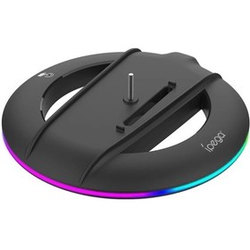 Resim Ps5 Slim Disk/dijital Sürüm Konsolu İçin Rgb Işıklı Dikey Soğutma Standı Kaymaz Black 