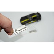 Resim Burmester Logo Hoparlör Krom Metal 3M Logo Amblem 2 Li Set 