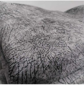 Resim Koyu Gri Süngerli Damar Desenli Ve Parlak Koltuk Çekyat Örtüsü 