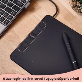 Resim Veikk VK640 6 x 4" 6 Kısayol Tuşlu Grafik Tablet + Kalem 