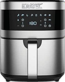 Resim ERATEC AF-66 sıcak hava fritözü XXL (5,5 l), 1500 W. Yağsız Air Fryer. LED ekranlı sıcak hava fritözü ve 8 önceden ayarlanmış program ve en sevdiğiniz yemekler için zamanlayıcı fonksiyonu, siyah 