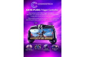 Resim Cosmostech AK16 Pubg Trigger Controller - Mobil Oyun Gamepad 2in1, 4 Parmak Tetikli, Hassas Atış Aparatı 