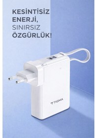 Resim Torima Trm-1017 10000 Mah Type-c Taşınabilir 22,5 W Hızlı Şarj Dijital Göstergeli Powerbank Beyaz Renkli 