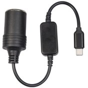 Resim Geeroyoo 12w Type-c'den Sigara Çakmağa Adaptör 5v-12v Yükseltici Entegre Çipli Dash Cam Araç Şarj Kablosu Jzr-gy 