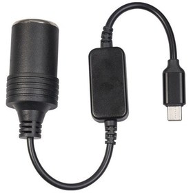 Resim Geeroyoo 12w Type-c'den Sigara Çakmağa Adaptör 5v-12v Yükseltici Entegre Çipli Dash Cam Araç Şarj Kablosu Jzr-gy 