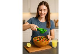 Resim Metal Narenciye Limon Sıkacağı Özel Tasarım Desenli Limon Portakal Sıkacağı 